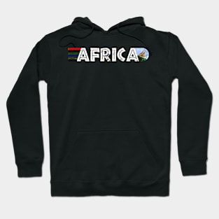 Africa Distressed Flag Colors 4 Giraffe Hoodie